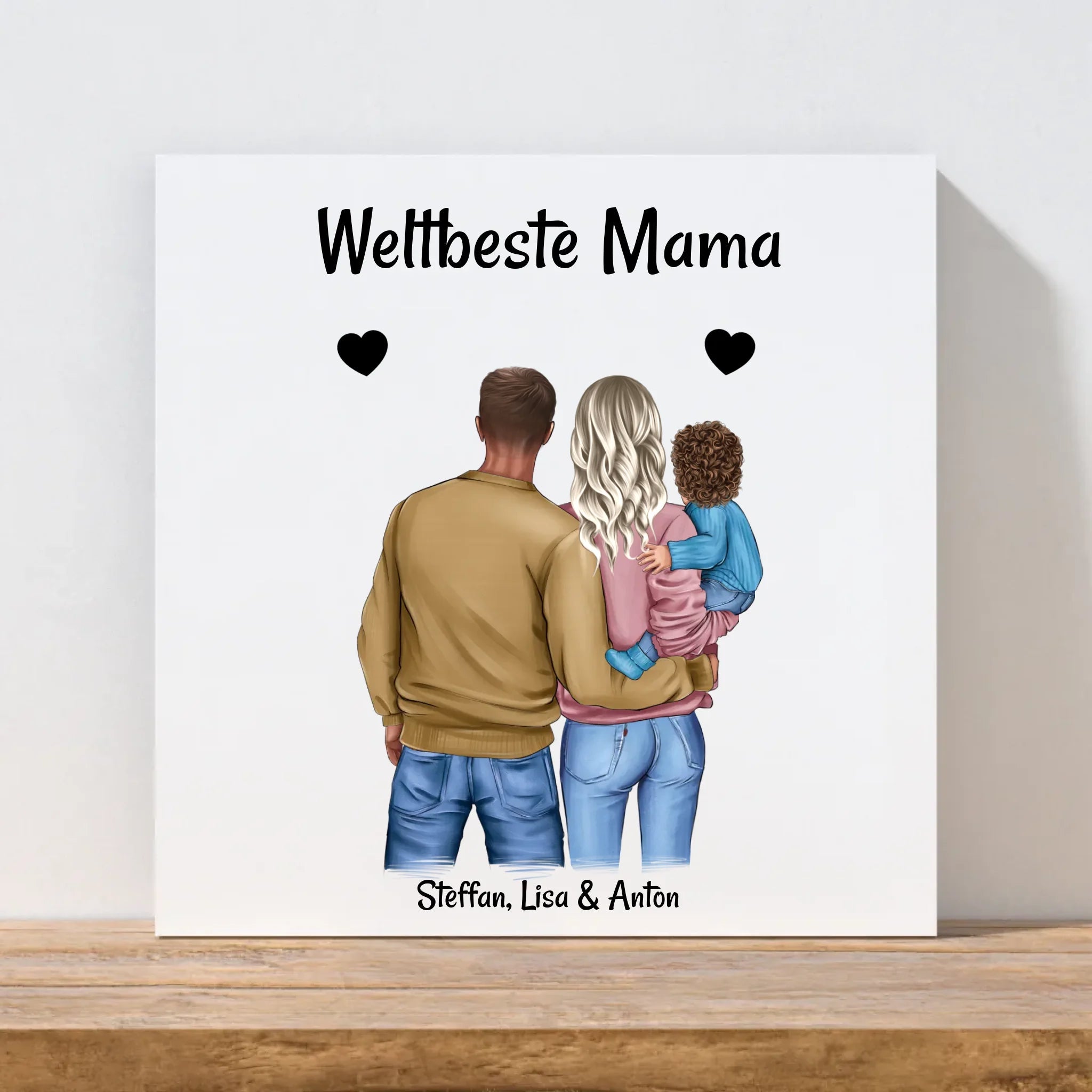 1 Muttertag Geschenk Leinwand personalisiert - Cantty