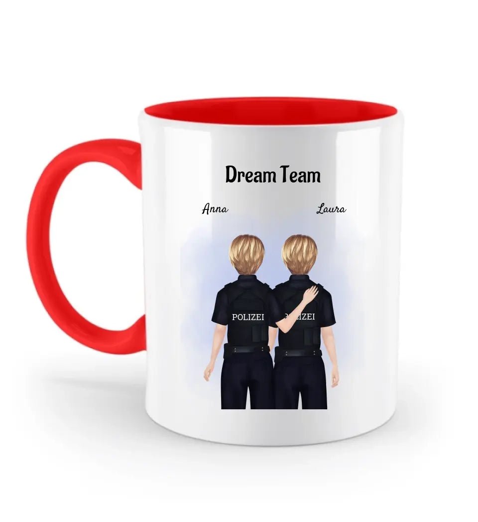 2 Polizistinnen Tasse Geschenk personalisiert - Cantty