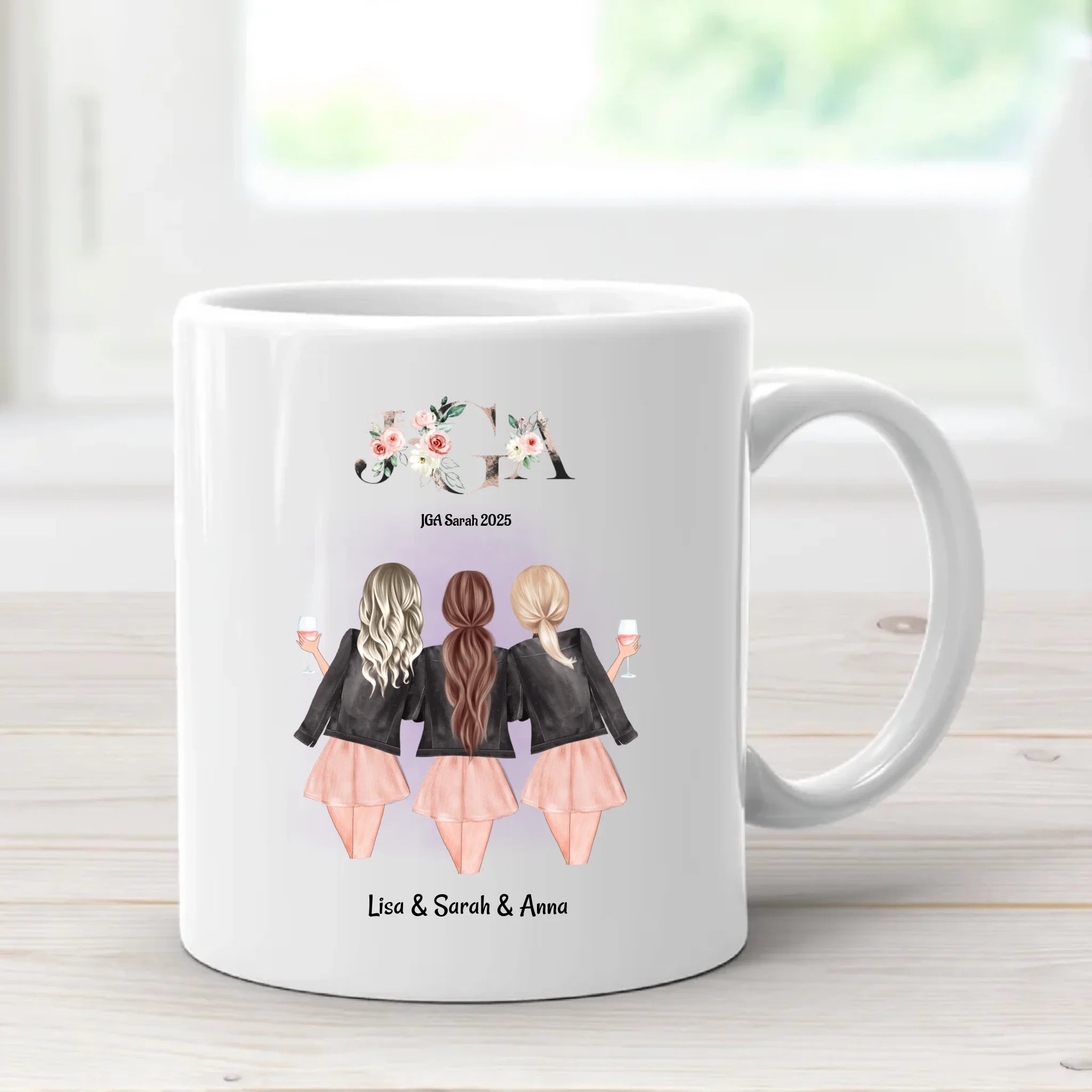 3 Freundinnen Geschenk Tasse Junggesellinnenabschied JGA - Cantty