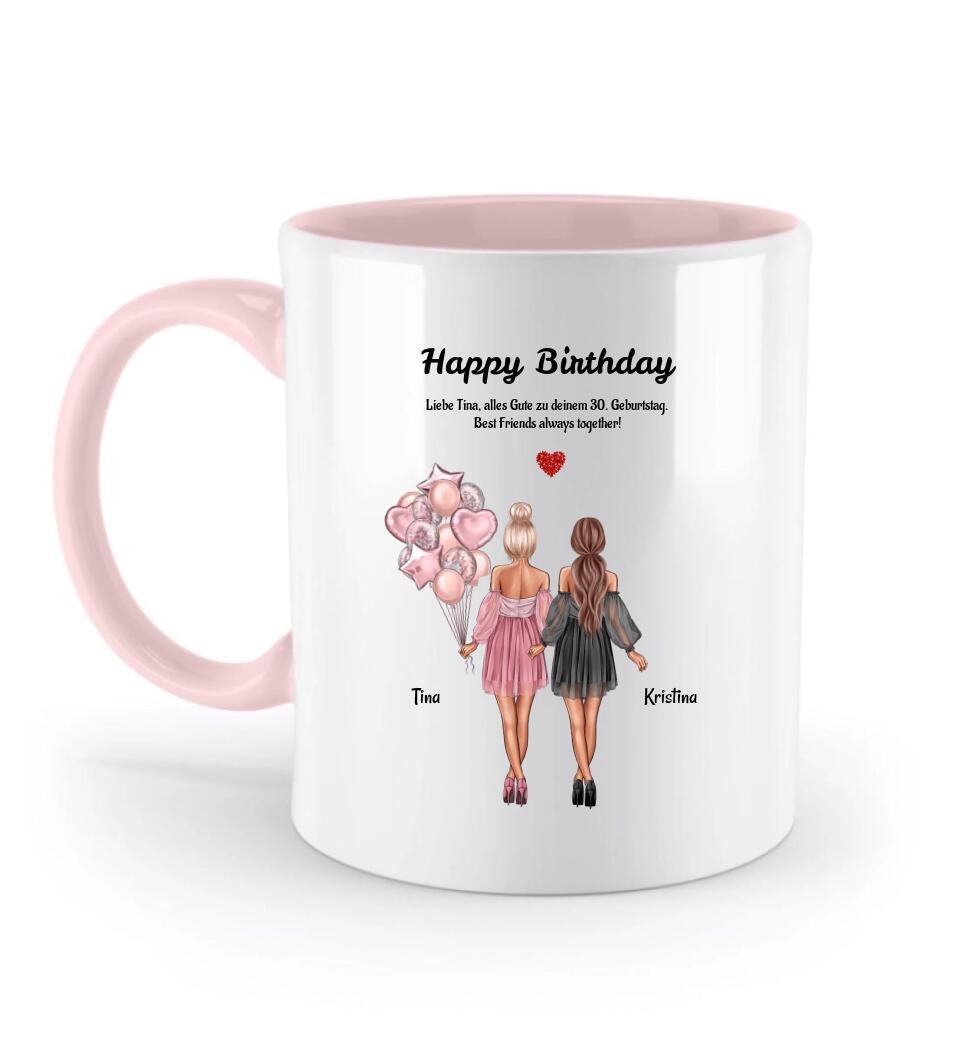 2 Freundinnen Tasse personalisiert - Cantty