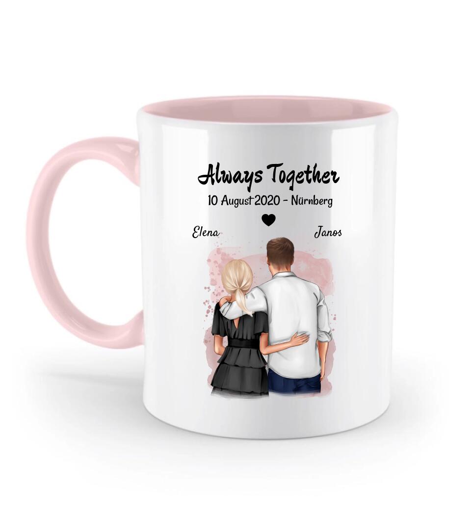 Hochzeitstagsgeschenk Tasse personalisiert - Cantty