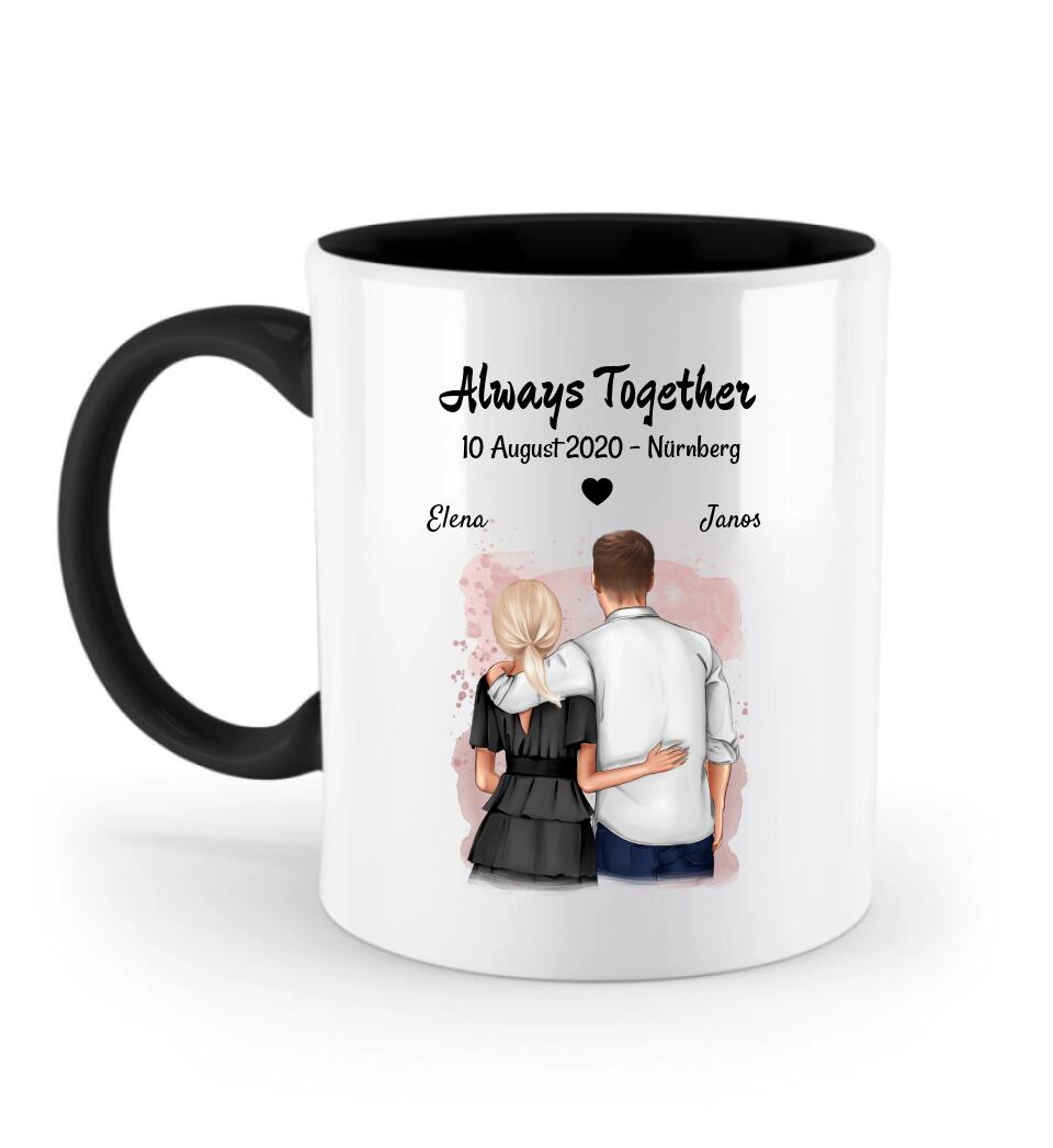 Hochzeitstagsgeschenk Tasse personalisiert - Cantty