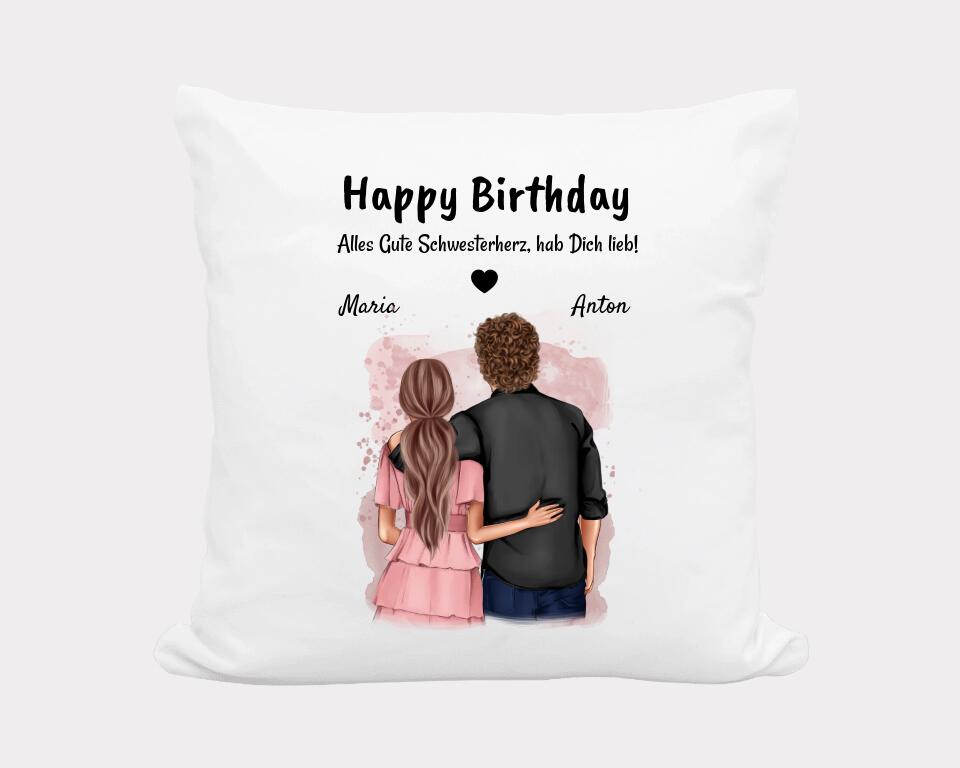 Schwester Kissen Bruder Geburtstagsgeschenk