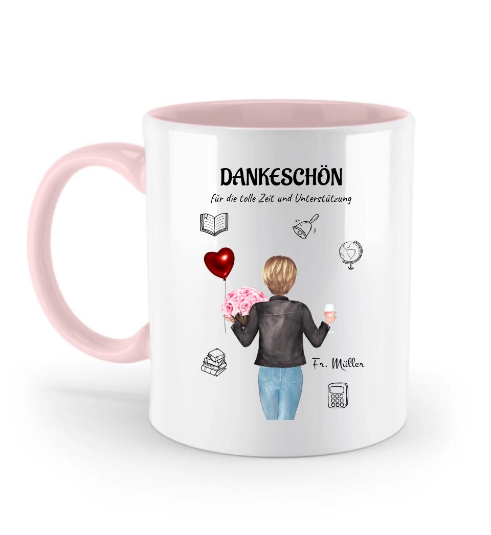 Danke Geschenk Tasse Lehrerin & Erzieherin personalisiert - Cantty