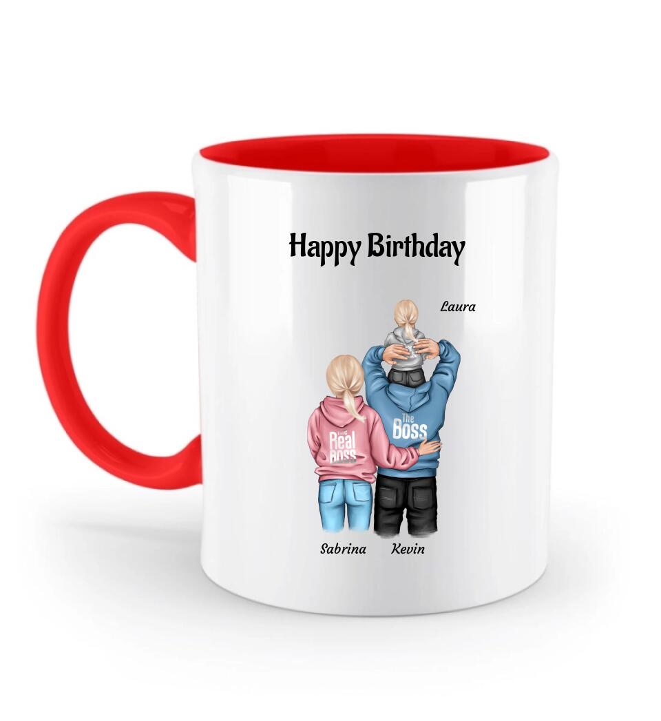 Kindergeburtstag Tasse Gastgeschenk mit Familie Bild - Cantty