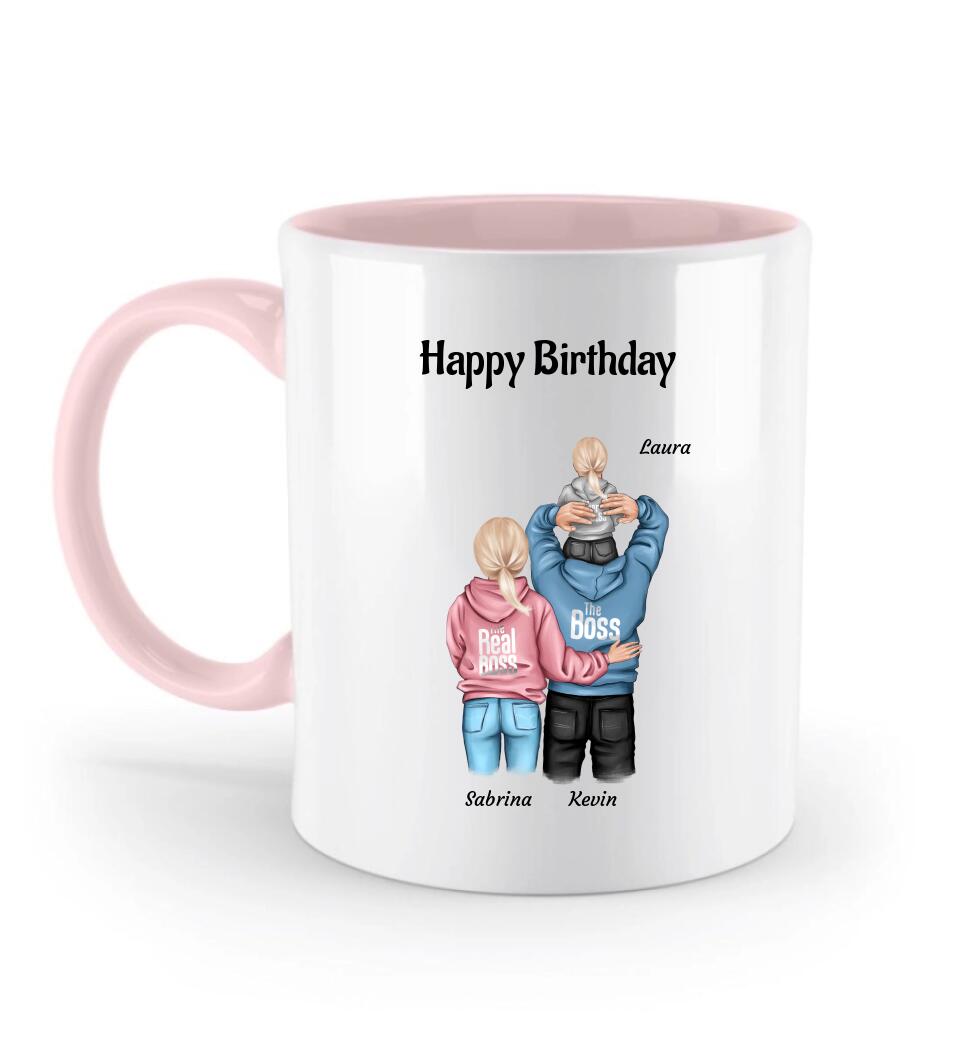 Kindergeburtstag Tasse Gastgeschenk mit Familie Bild - Cantty