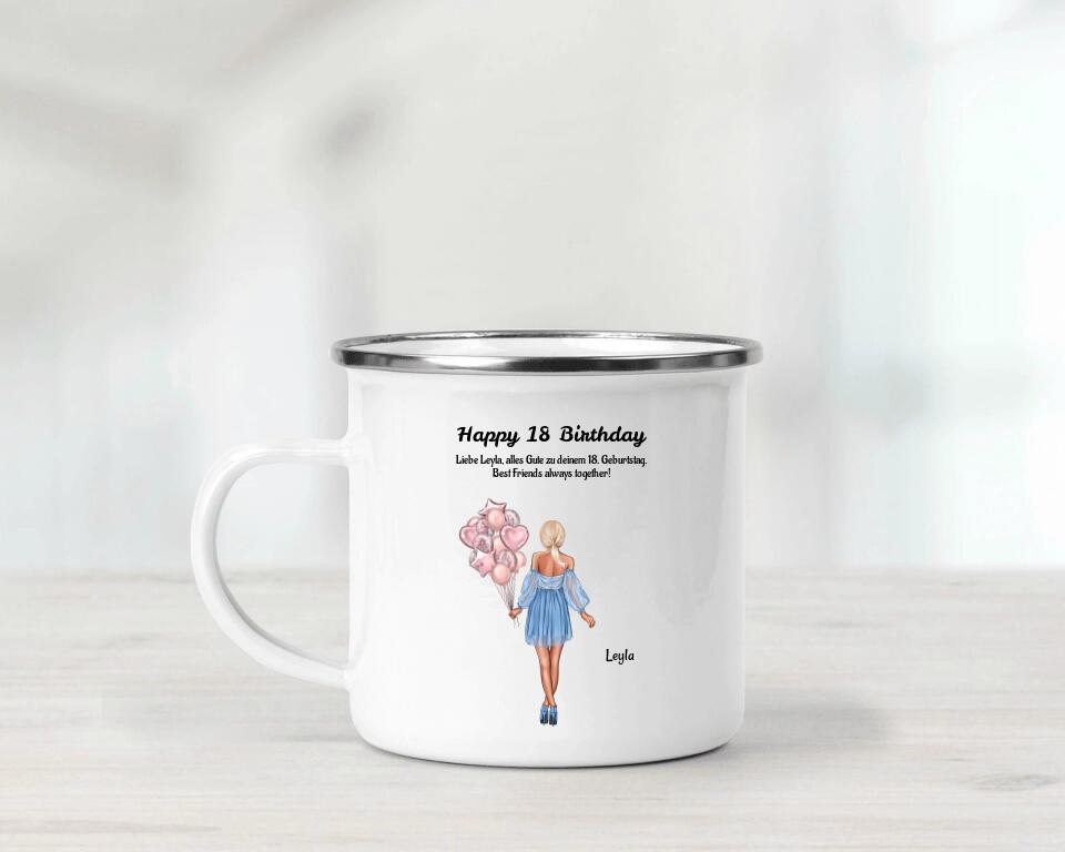 Tasse personalisiert 18 Geburtstag Geschenk Beste Freundin - Cantty