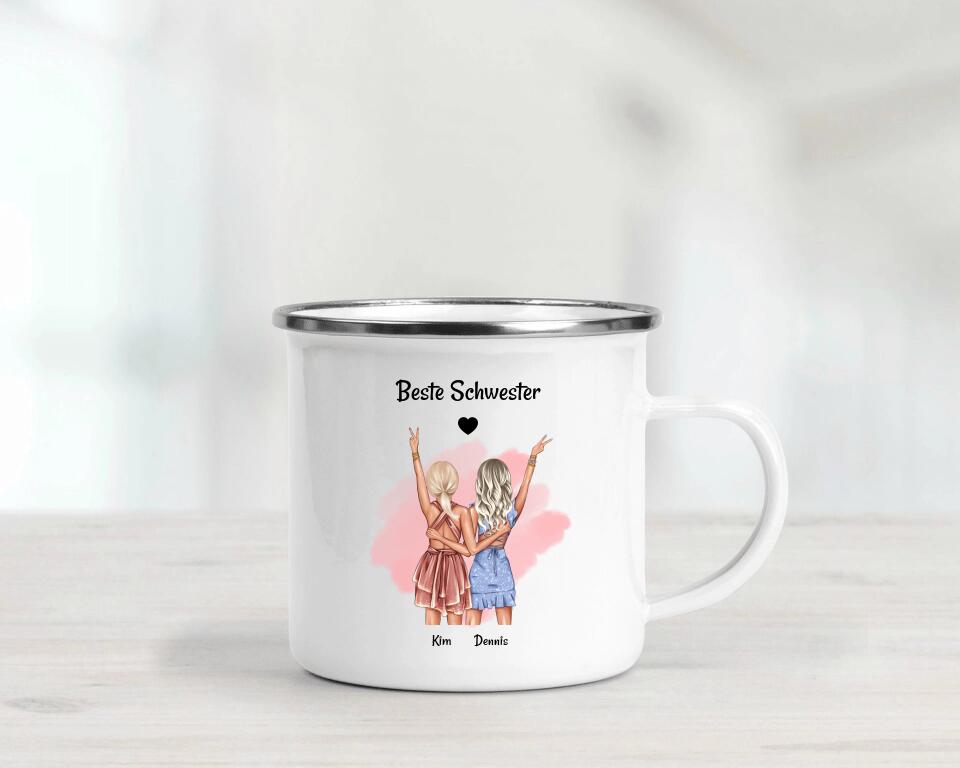 Beste Schwester Tasse personalisiert - Cantty