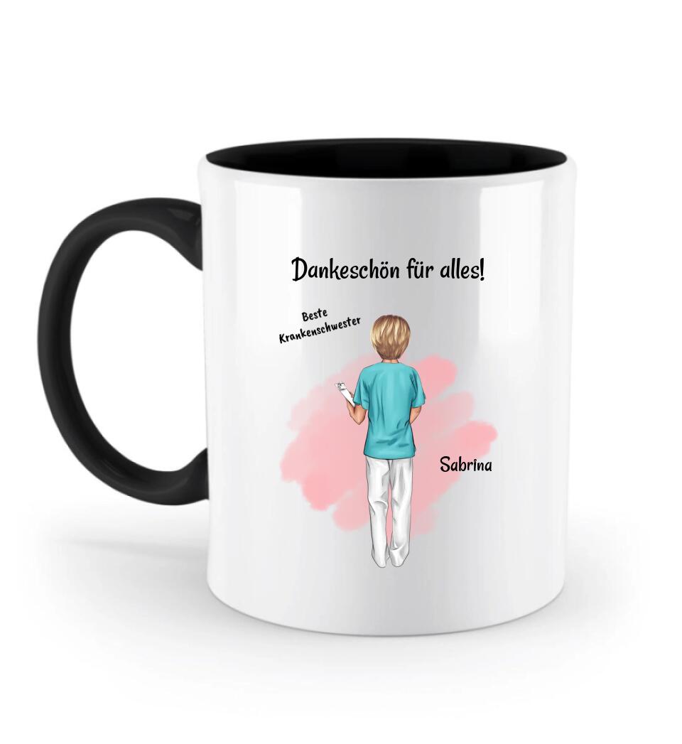 Danke Geschenk Tasse für Krankenschwester personalisiert - Cantty