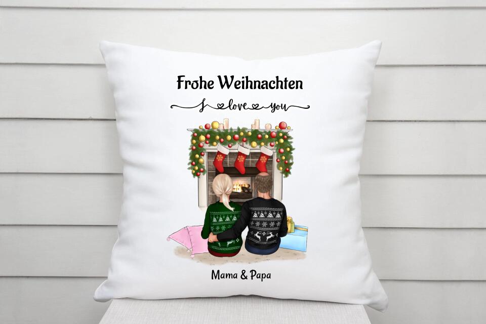 Mutter Vater Weihnachtskissen Geschenk gestalten