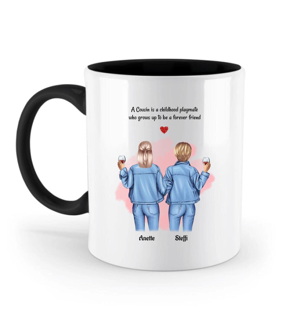 Cousine Geschenk personalisierte Tasse mit Spruch & Name - Cantty