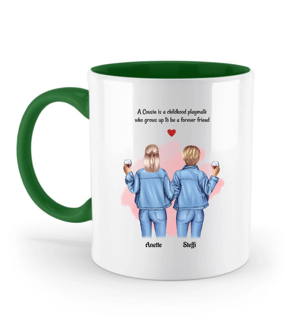 Cousine Geschenk personalisierte Tasse mit Spruch & Name - Cantty