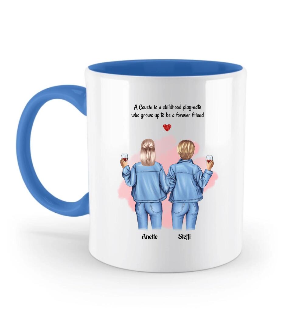 Cousine Geschenk personalisierte Tasse mit Spruch & Name - Cantty