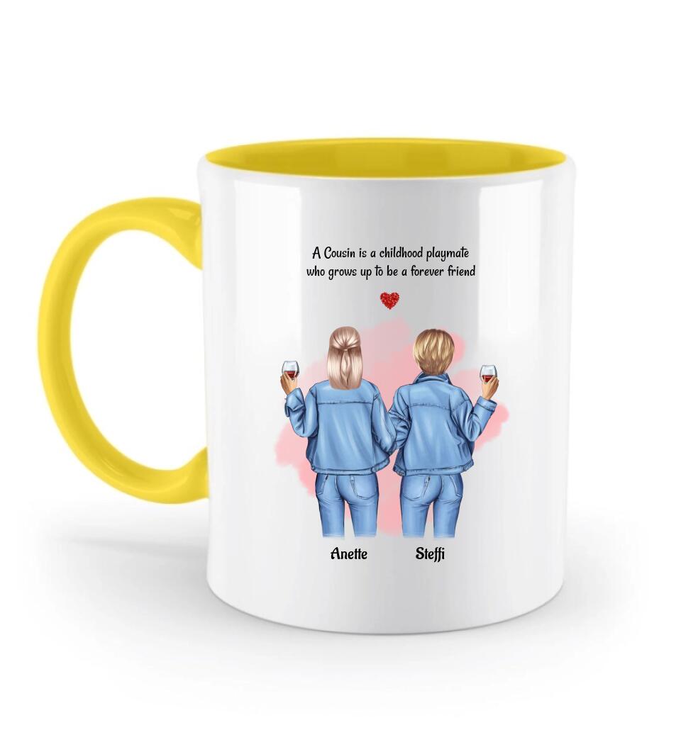 Cousine Geschenk personalisierte Tasse mit Spruch & Name - Cantty