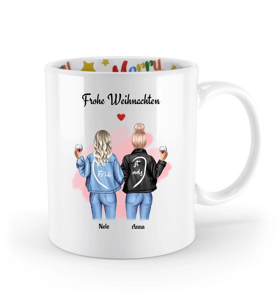 Freundinnen Tasse Weihnachtsgeschenk personalisiert - Cantty