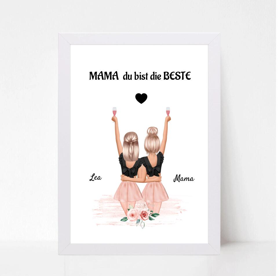 Geschenk Bild Mama und Tochter