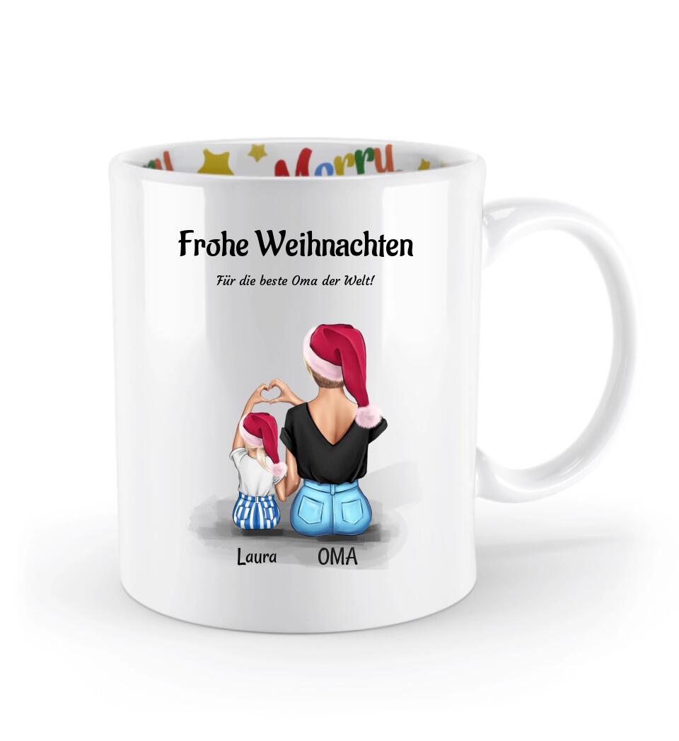 Oma Weihnachtstasse Geschenk von kleiner Enkeltochter