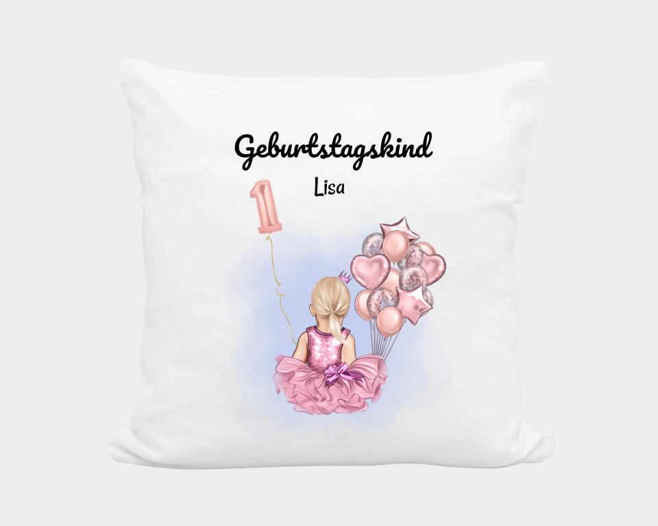 Kissen Geschenk zum 1. Geburtstag Enkelkind Mädchen