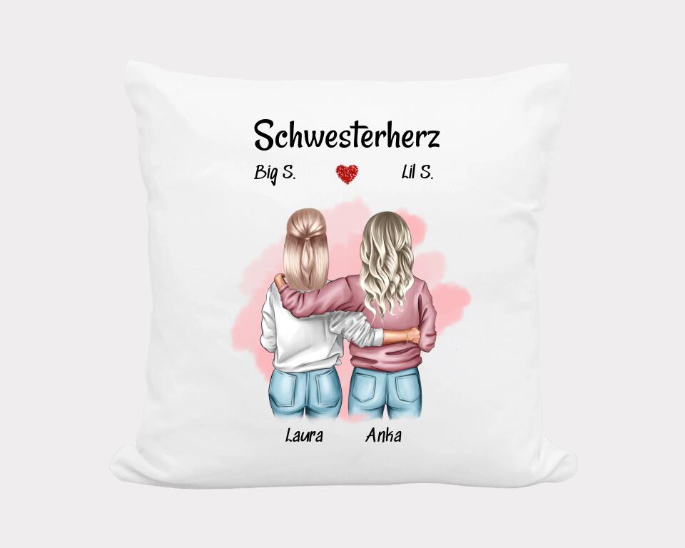 Schwester Kissen Geschenk