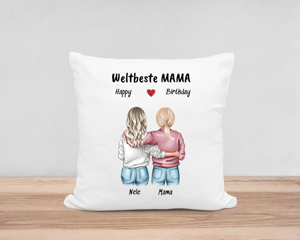 Geschenk Mutter Tochter Kissen