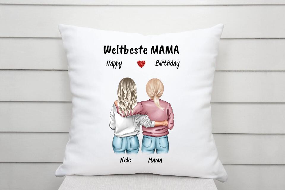 Geschenk Mutter Tochter Kissen