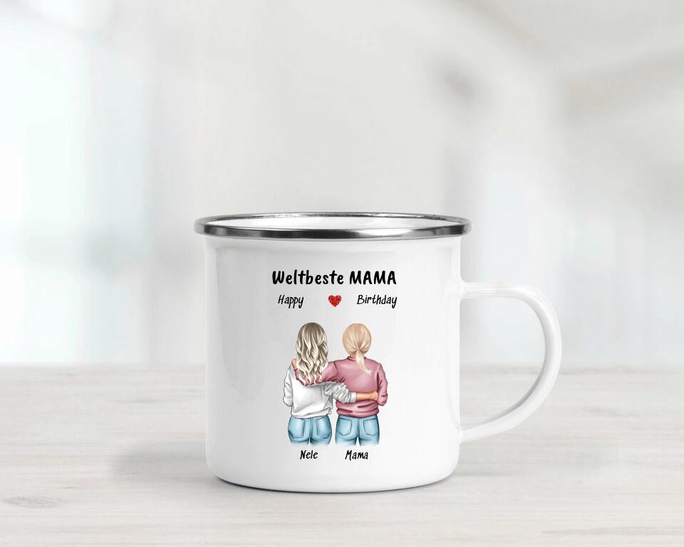 Personalisierte Tasse Mutter Tochter Bild Geschenk - Cantty