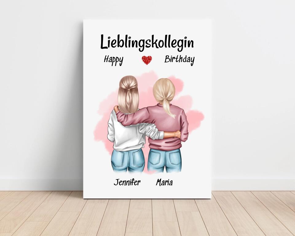 Lieblingskollegin Geschenk Leinwand Bild - Cantty