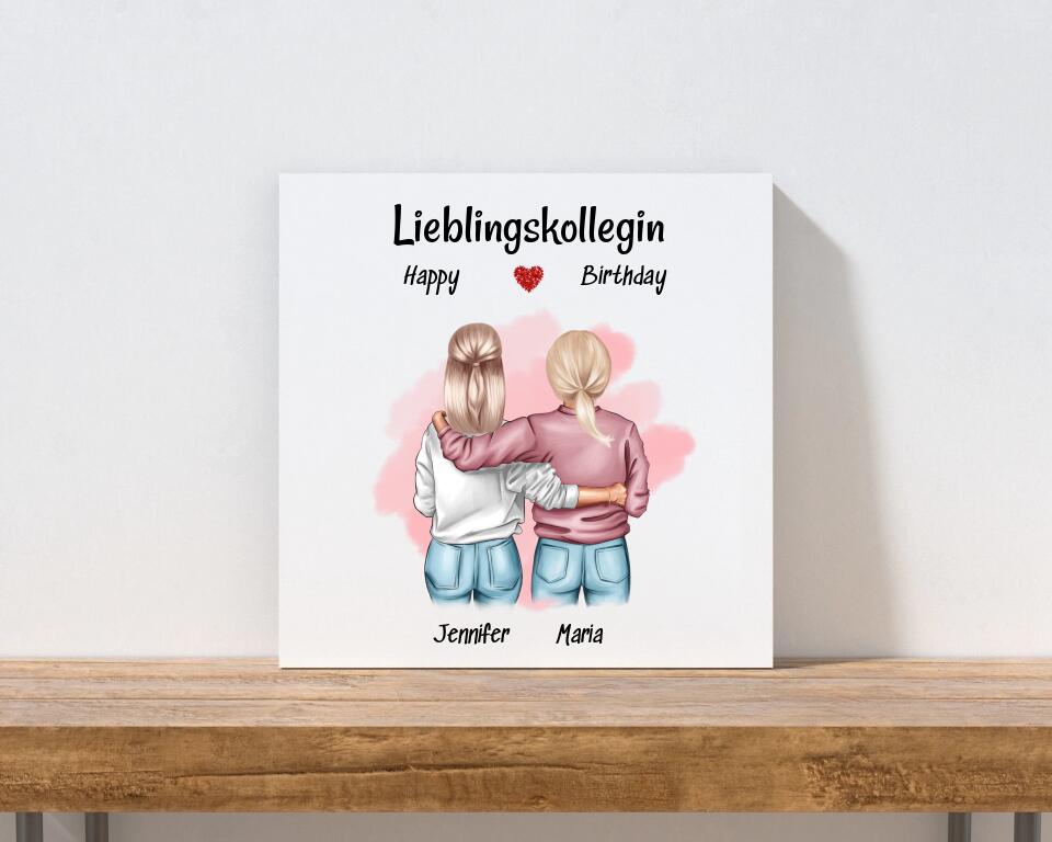 Lieblingskollegin Geschenk Leinwand Bild - Cantty