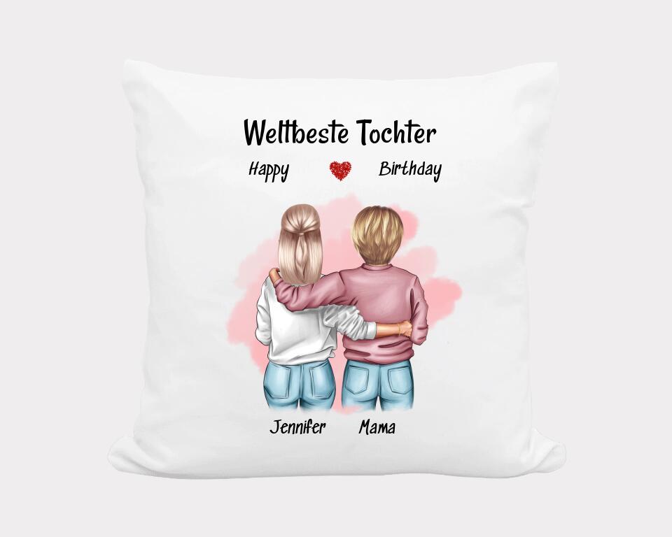 Persönliches Kissen Geschenk für Tochter zum Geburtstag