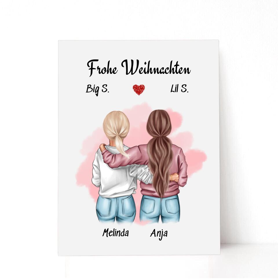 Schwester Acrylglas Bild Geschenk zu Weihanchten