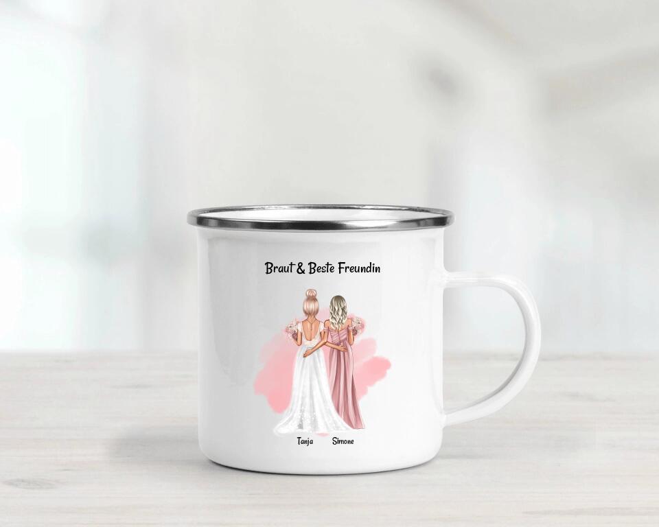 Brautjungfer Geschenk Tasse personalisiert - Cantty