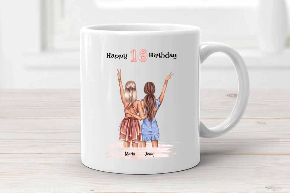 Beste Freundin 18 Geburtstagsgeschenk Tasse - Cantty