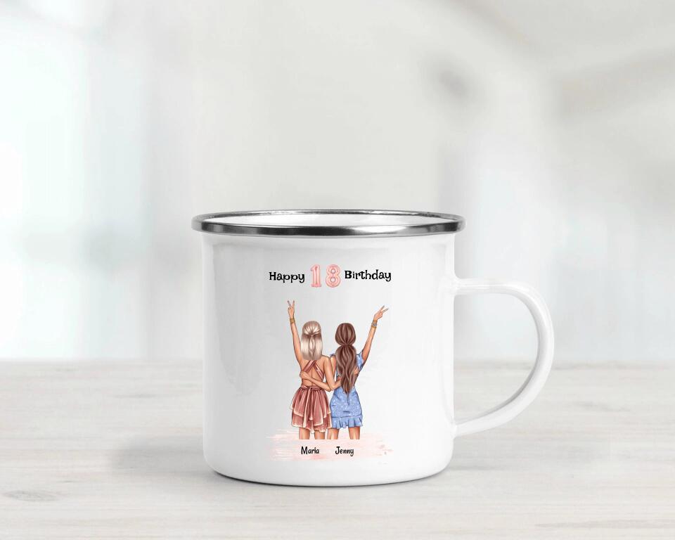 Beste Freundin 18 Geburtstagsgeschenk Tasse - Cantty