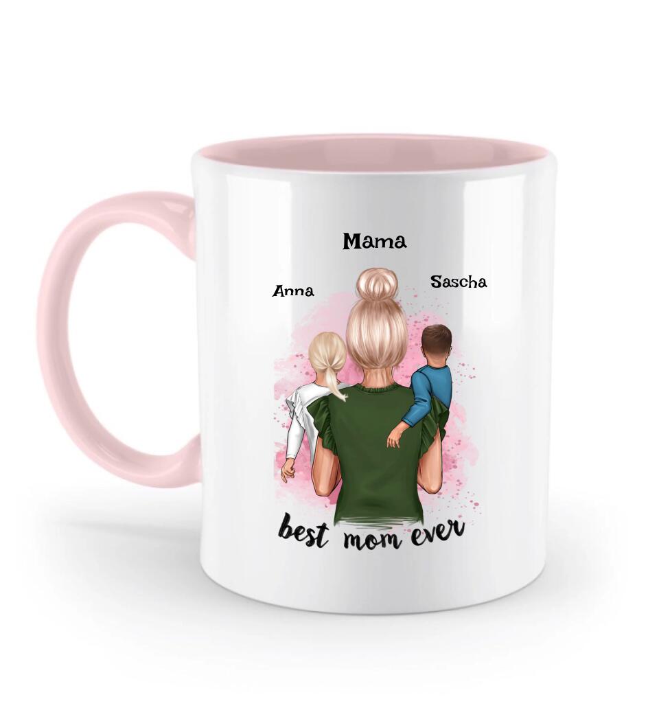 Mutter Geschenk Tasse mit kleinen Kindern personalisiert - Cantty