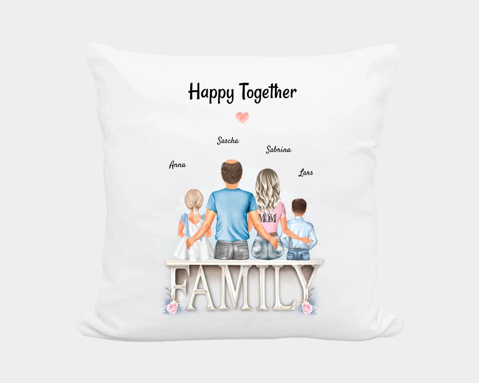 Familie Kissen Bild Geschenk