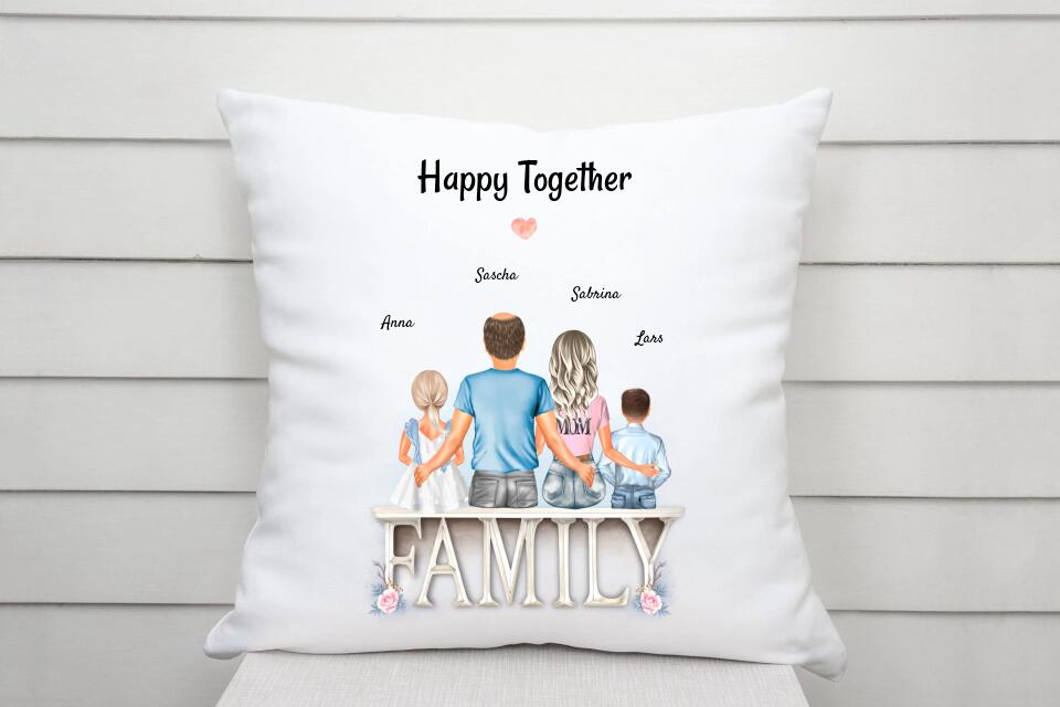 Familie Kissen Bild Geschenk