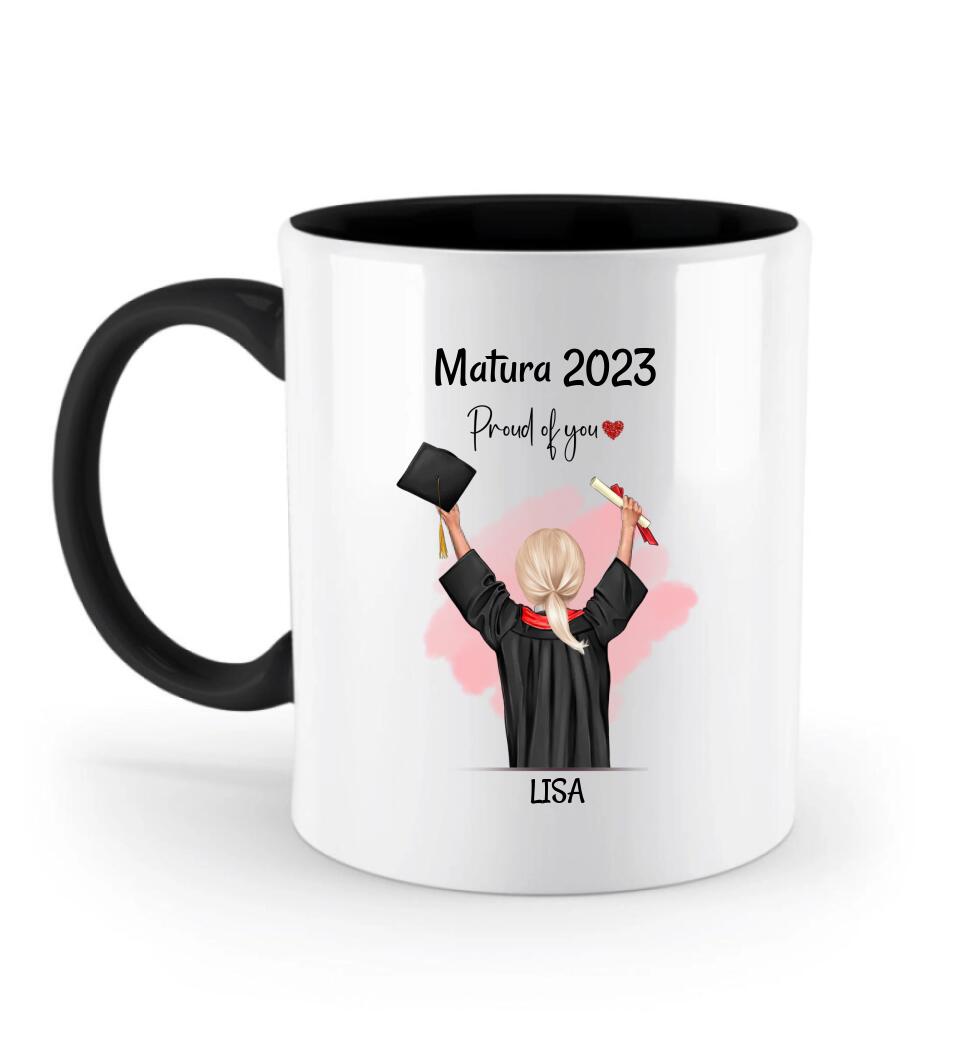 Matura Abschluss Tasse für Mädchen personalisiert - Cantty