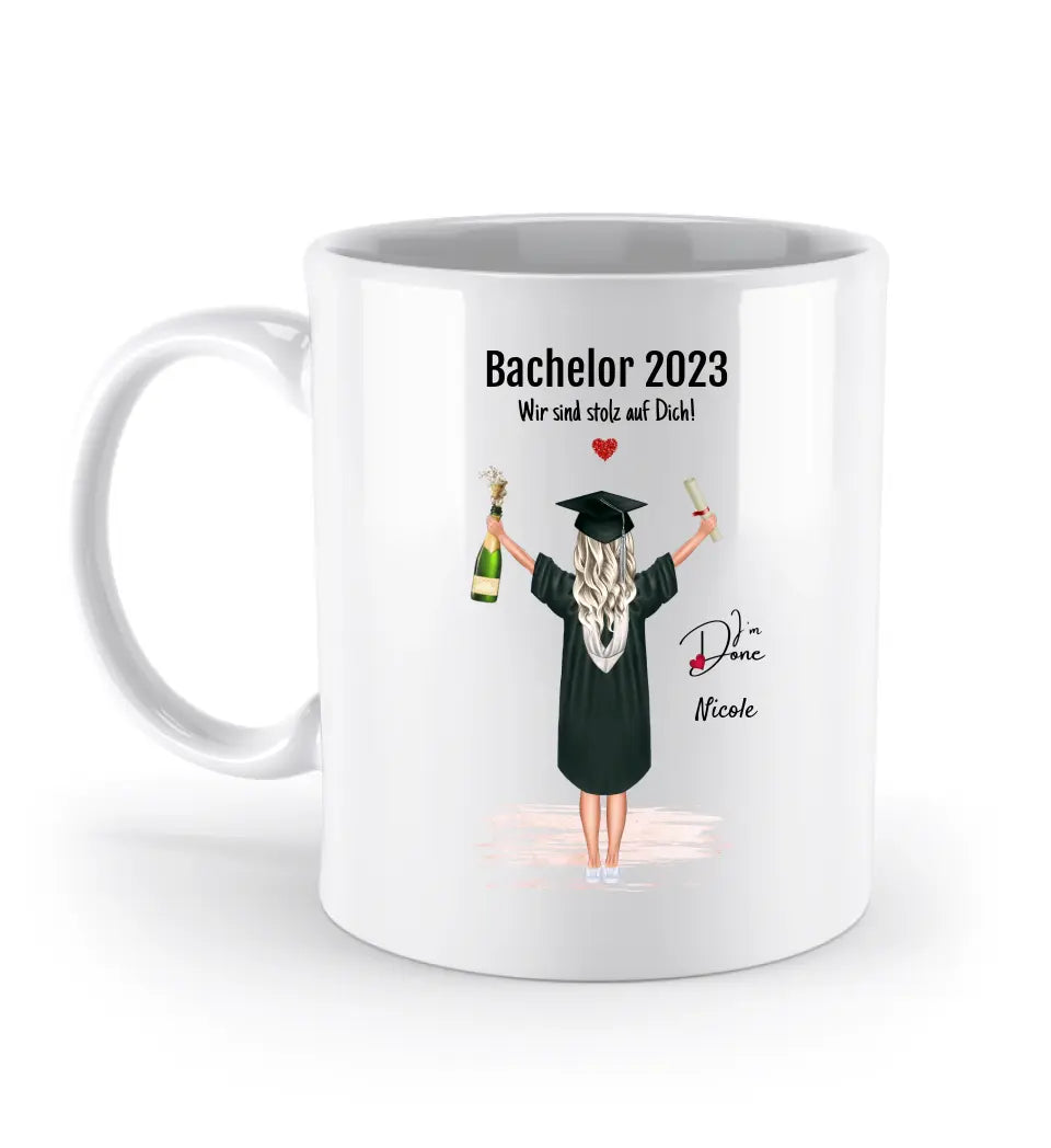 Bachelor Tasse Mädchen Abschlussgeschenk - Cantty