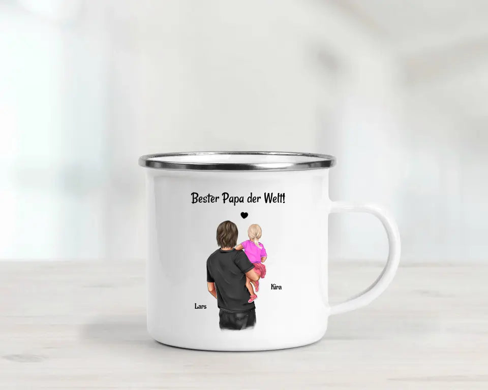 Bester Papa Tasse Geschenk mit kleiner Tochter - Cantty