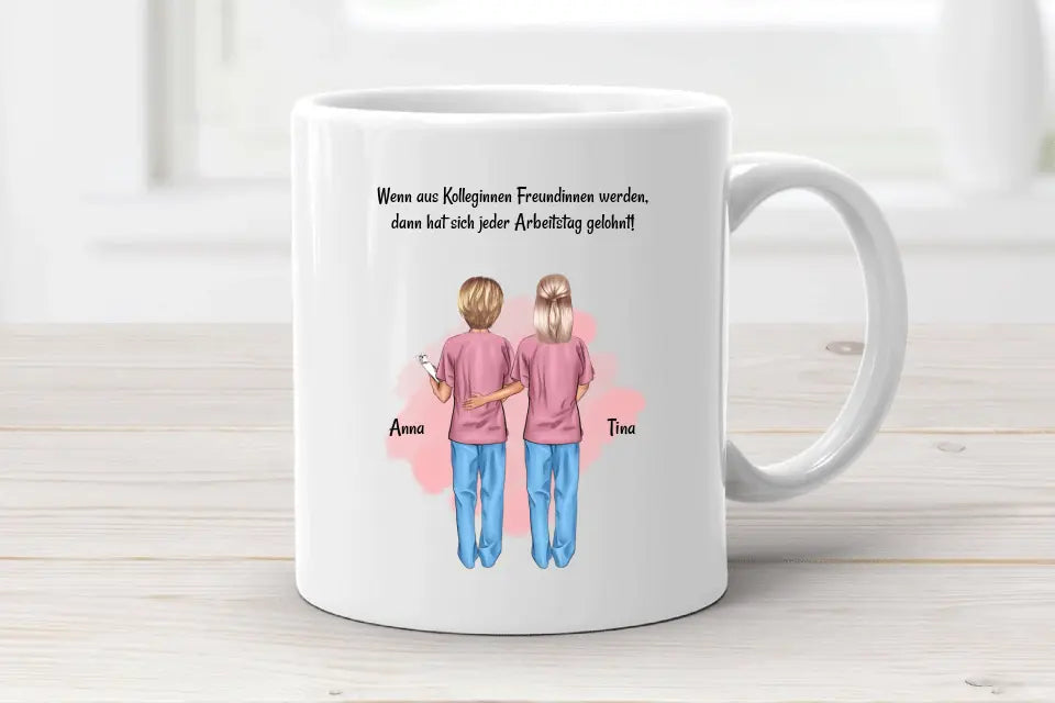 Beste Freundin Krankenschwester Tasse Geschenk personalisiert - Cantty