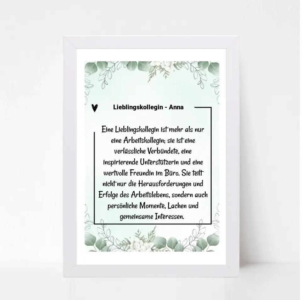 Lielingskollegin Definition Poster Geschenk personalisiert