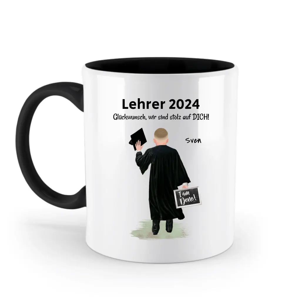 Endlich Lehrer Geschenk Tasse für werdende Lehrer personalsiert - Cantty