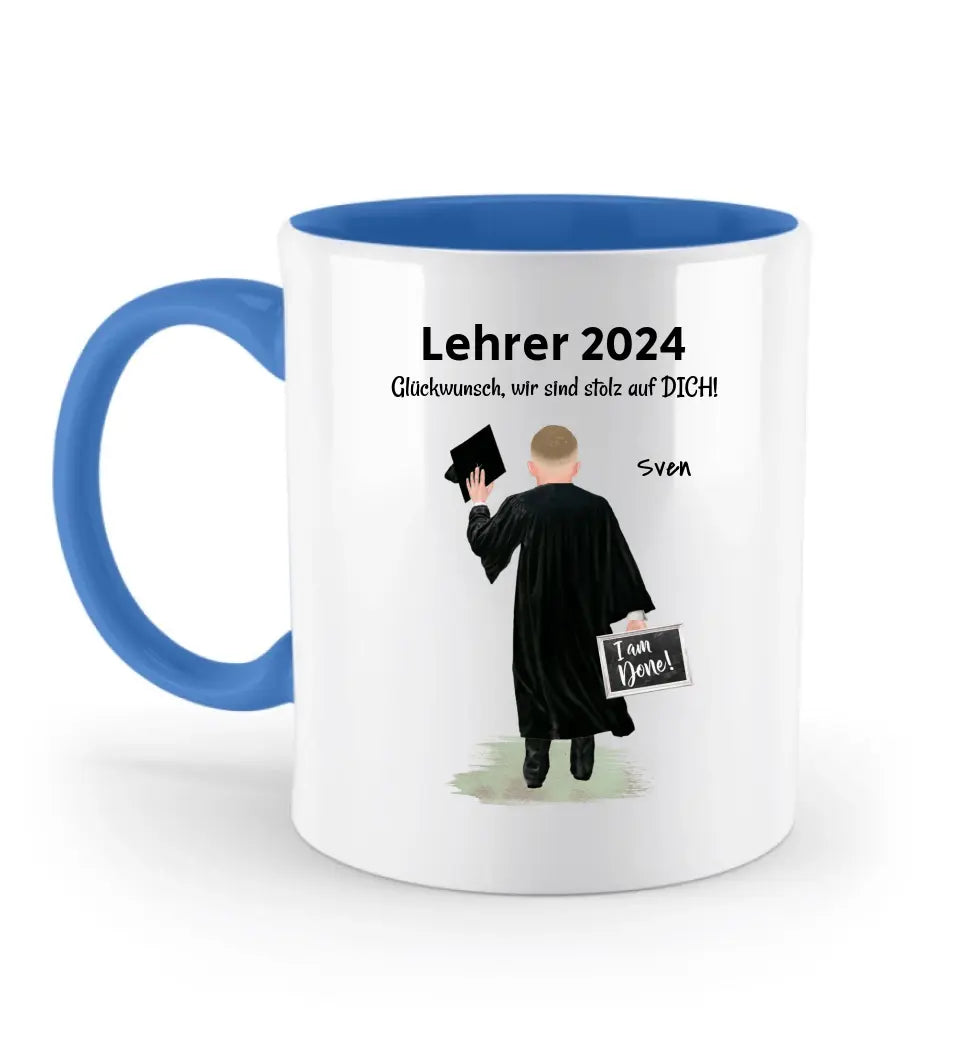 Endlich Lehrer Geschenk Tasse für werdende Lehrer personalsiert - Cantty