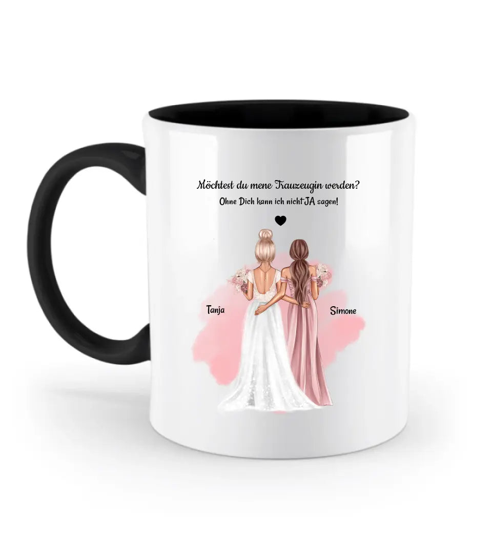 Personalisierte Tasse Geschenk Trauzeugin Fragen - Cantty