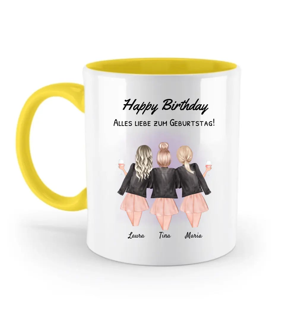 Tasse 3 Freundinnen Geschenk personalisiert - Cantty