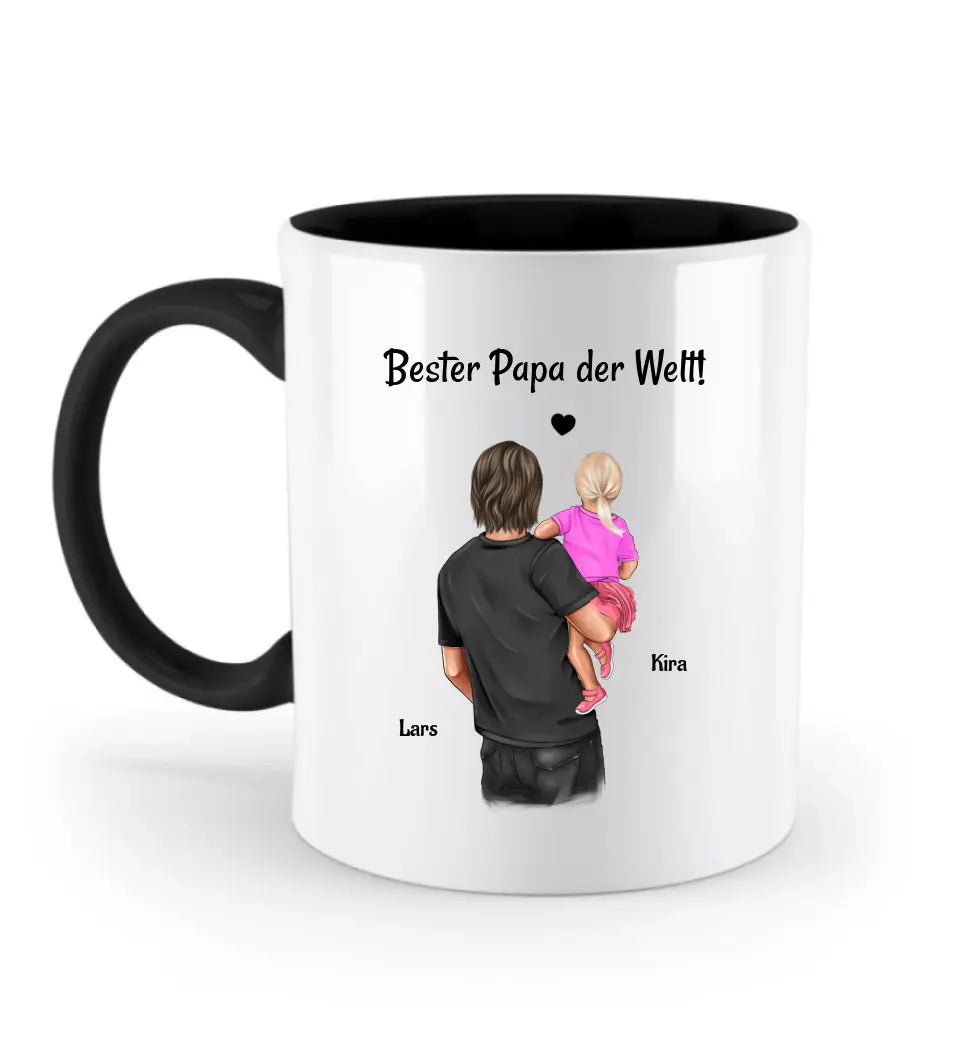 Vater Tochter Tasse mit Namen & Spruch - Cantty