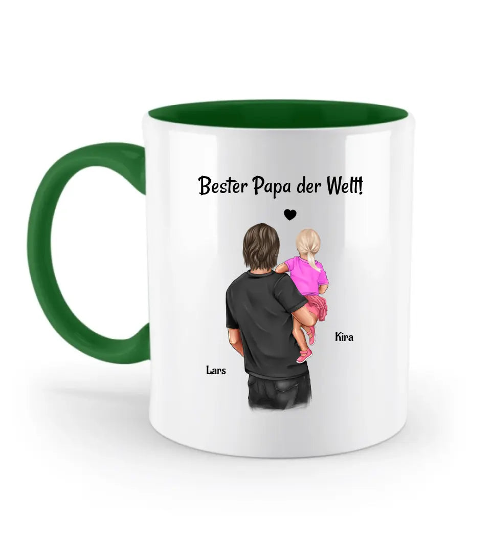 Vater Tochter Tasse mit Namen & Spruch - Cantty