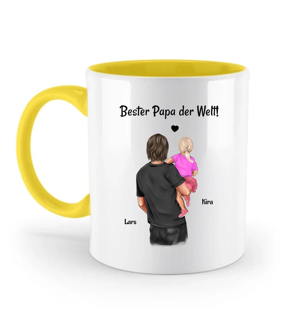 Vater Tochter Tasse mit Namen & Spruch - Cantty