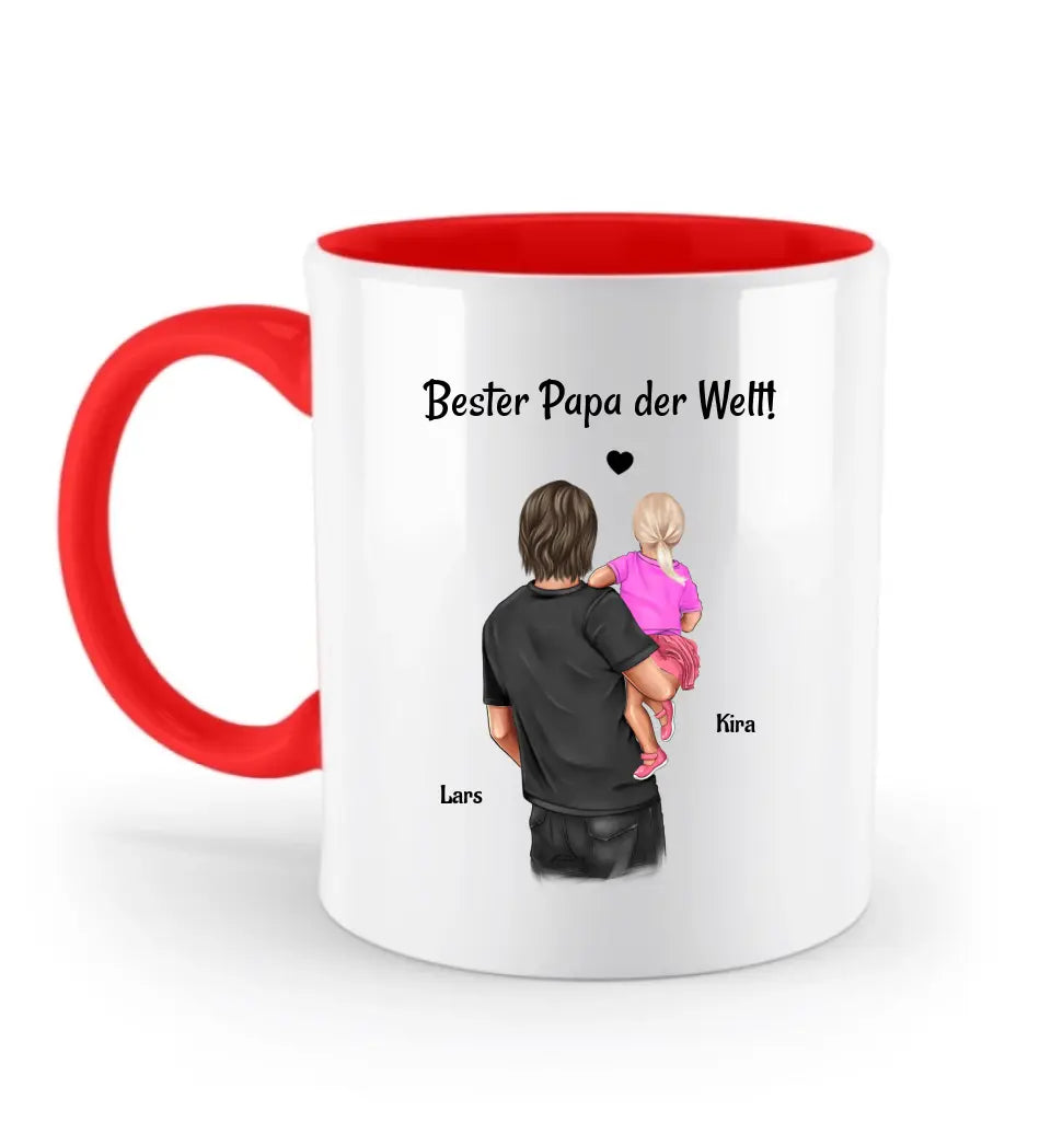 Vater Tochter Tasse mit Namen & Spruch - Cantty