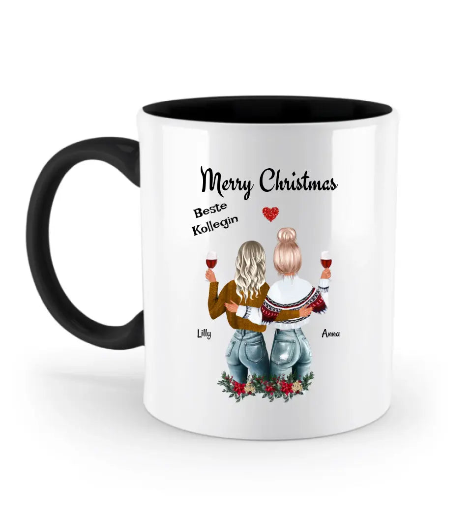 Kollegin Weihnachtsgeschenk Tasse personalisiert - Cantty